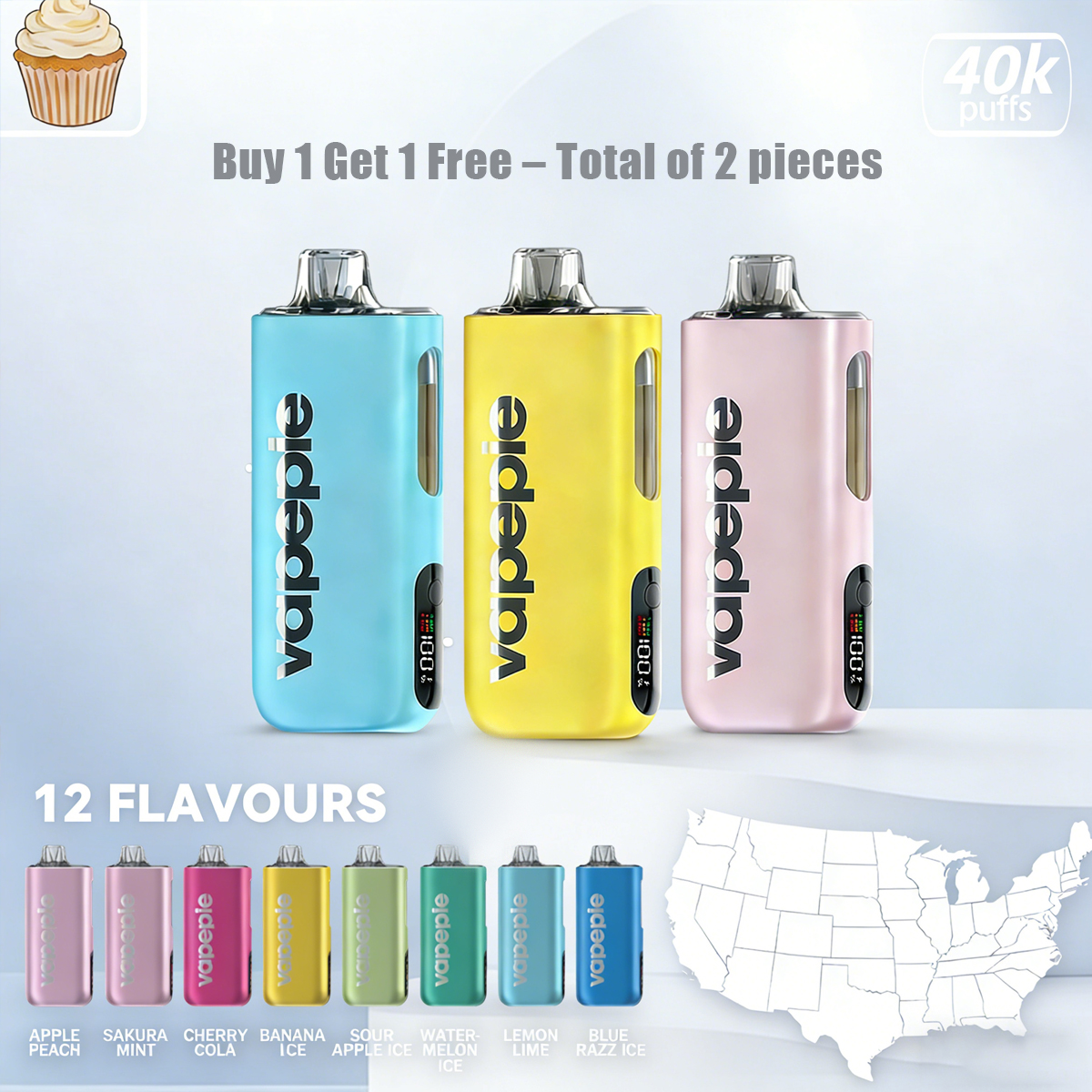 🔥Buy 1 get 1 free🔥 Valentins-Exklusiv: VAPEPIE Max 40.000