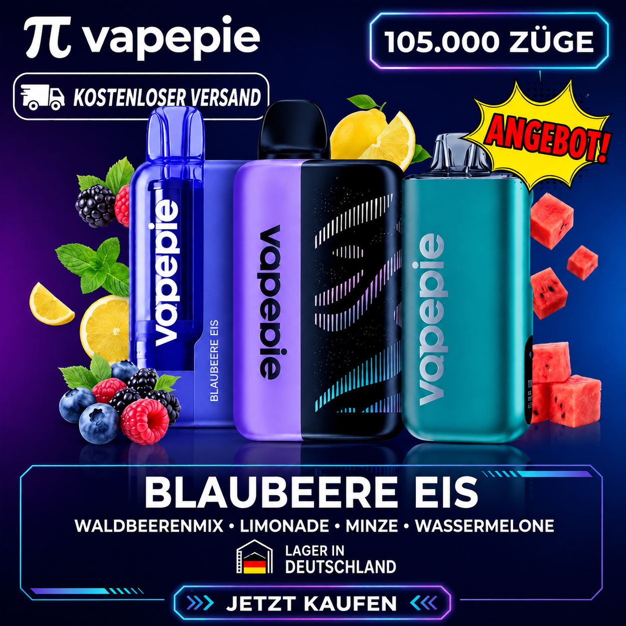 Vorteilspaket – Wiederaufladbare Einweg-Vapes (35.000 + 40.000 + 30.000 Züge) | Wählen Sie 3 beliebige Geschmacksrichtungen