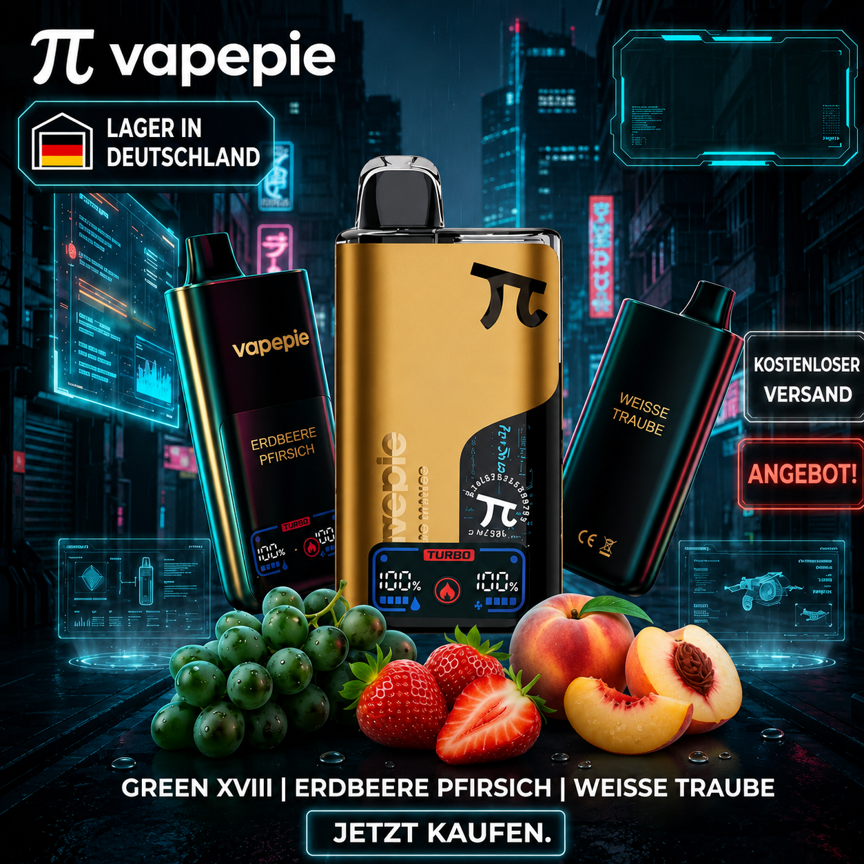 Vorteilspaket – Wiederaufladbare Einweg-Vapes (50.000 + 70.000 + 70.000 Züge) | Wählen Sie 3 beliebige Geschmacksrichtungen