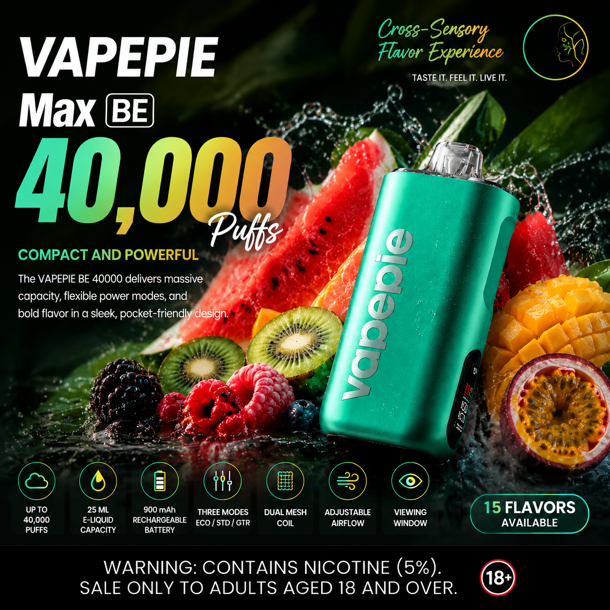 VAPEPIE Max 40000 Puffs Disposable Vape 🌍 Global Warehouse | 15 Day Delivery