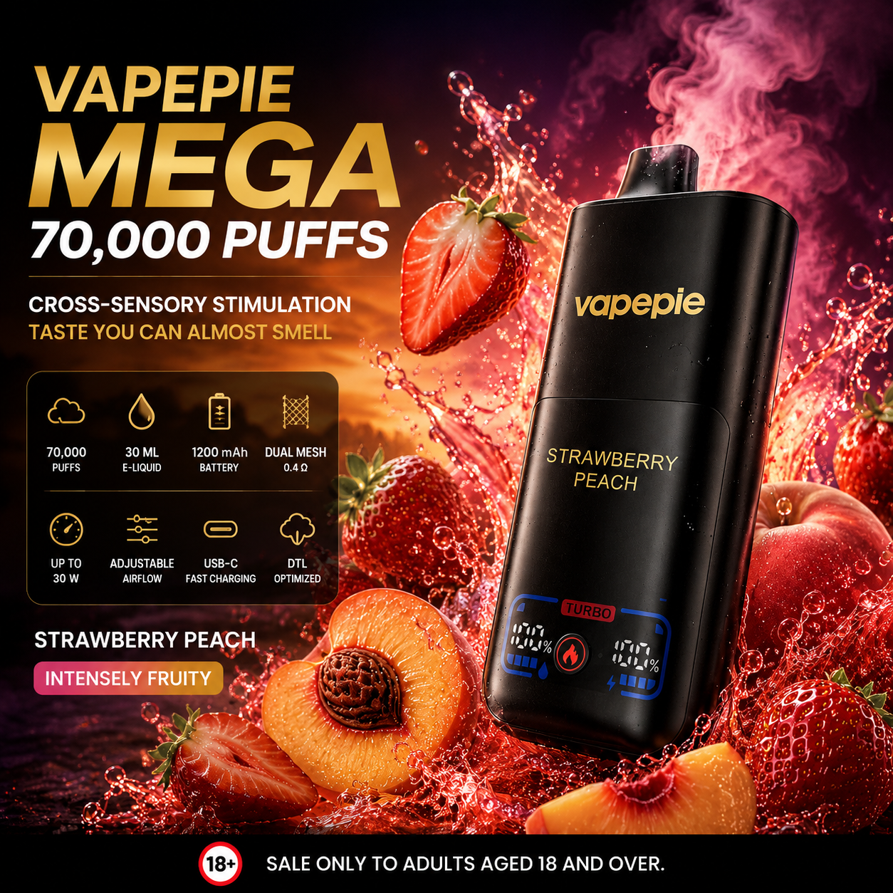 VAPEPIE Mega 70000 Puffs Disposable 🌍 Global Warehouse | 15 Day Delivery