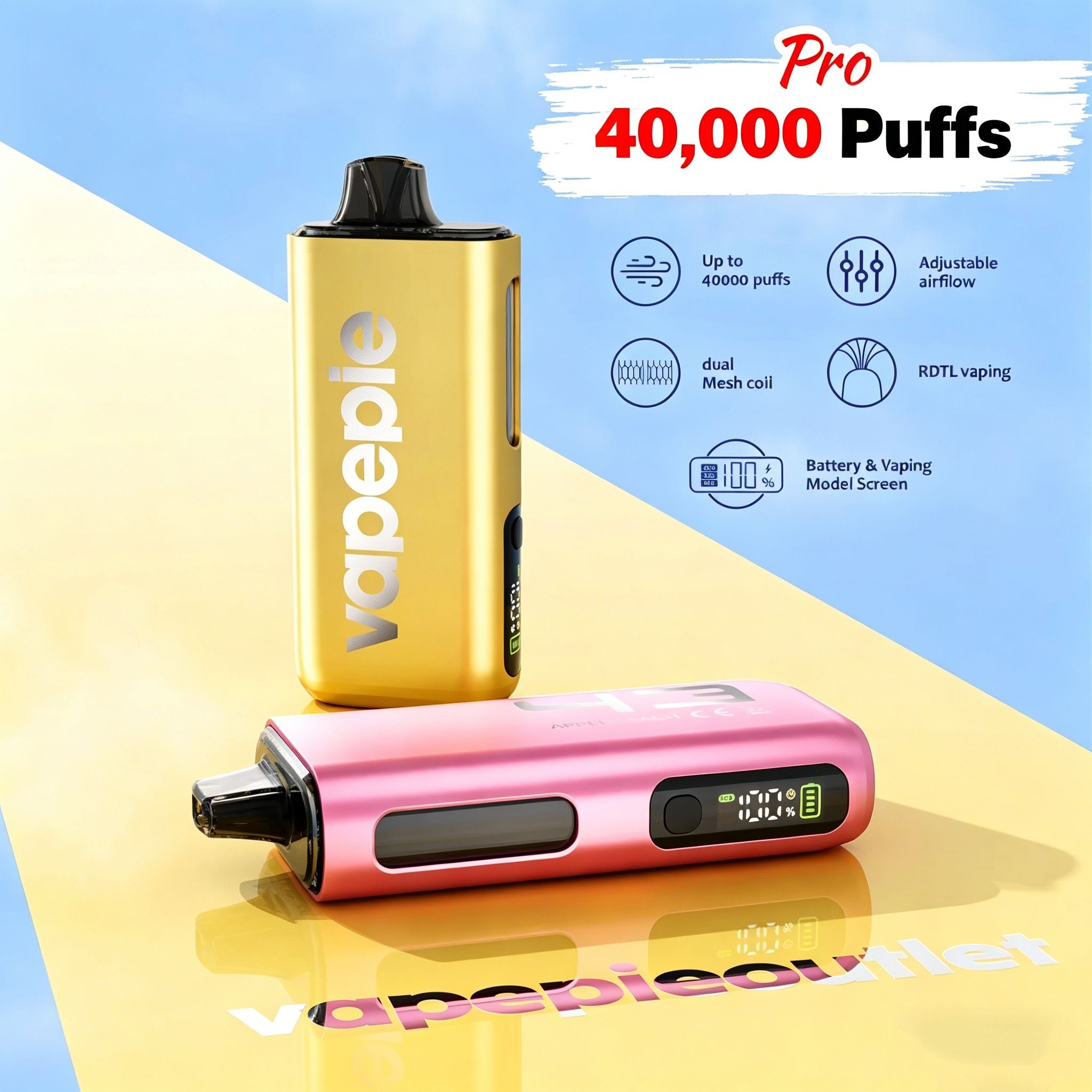 VAPEPIE Max 40000 Puffs Disposable Vape - Insane Value, Huge Puffs,Canada Shipping