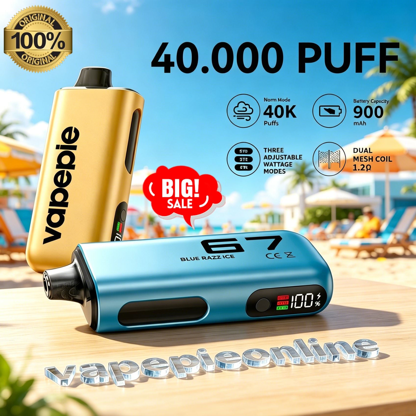 VAPEPIE Max 40000 Puffs Disposable Vape - Insane Value, Huge Puffs,Canada Shipping