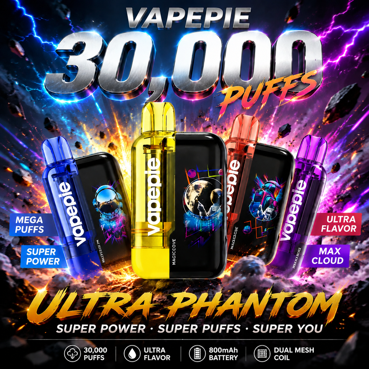 VAPEPIE Ultra Phantom 30000 Puffs Disposable Vape | 🍁 Canada Warehouse | 5 Business Days