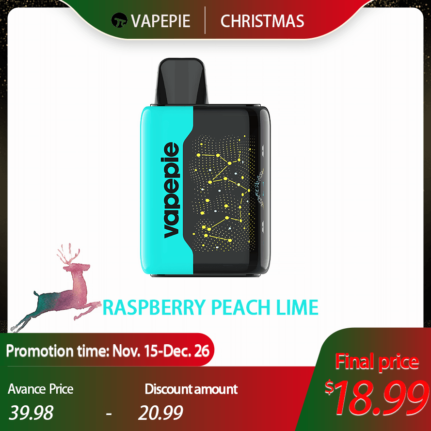 VAPEPIE 25000 PUFFS - RASPBERRY PEACH LIME