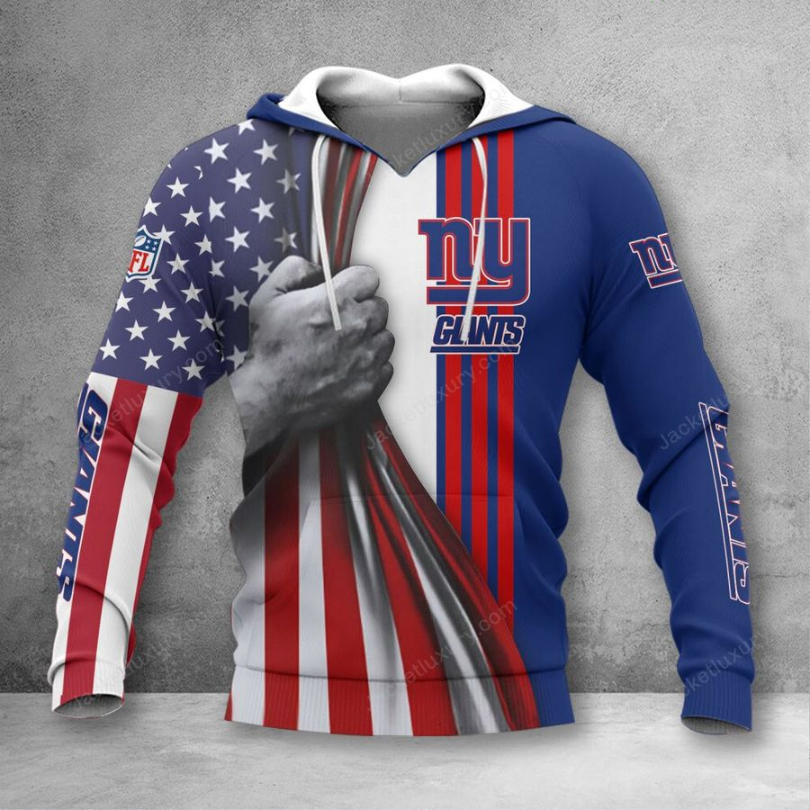 NEW YORK GIANTS 3D HOODIE SKULL0804