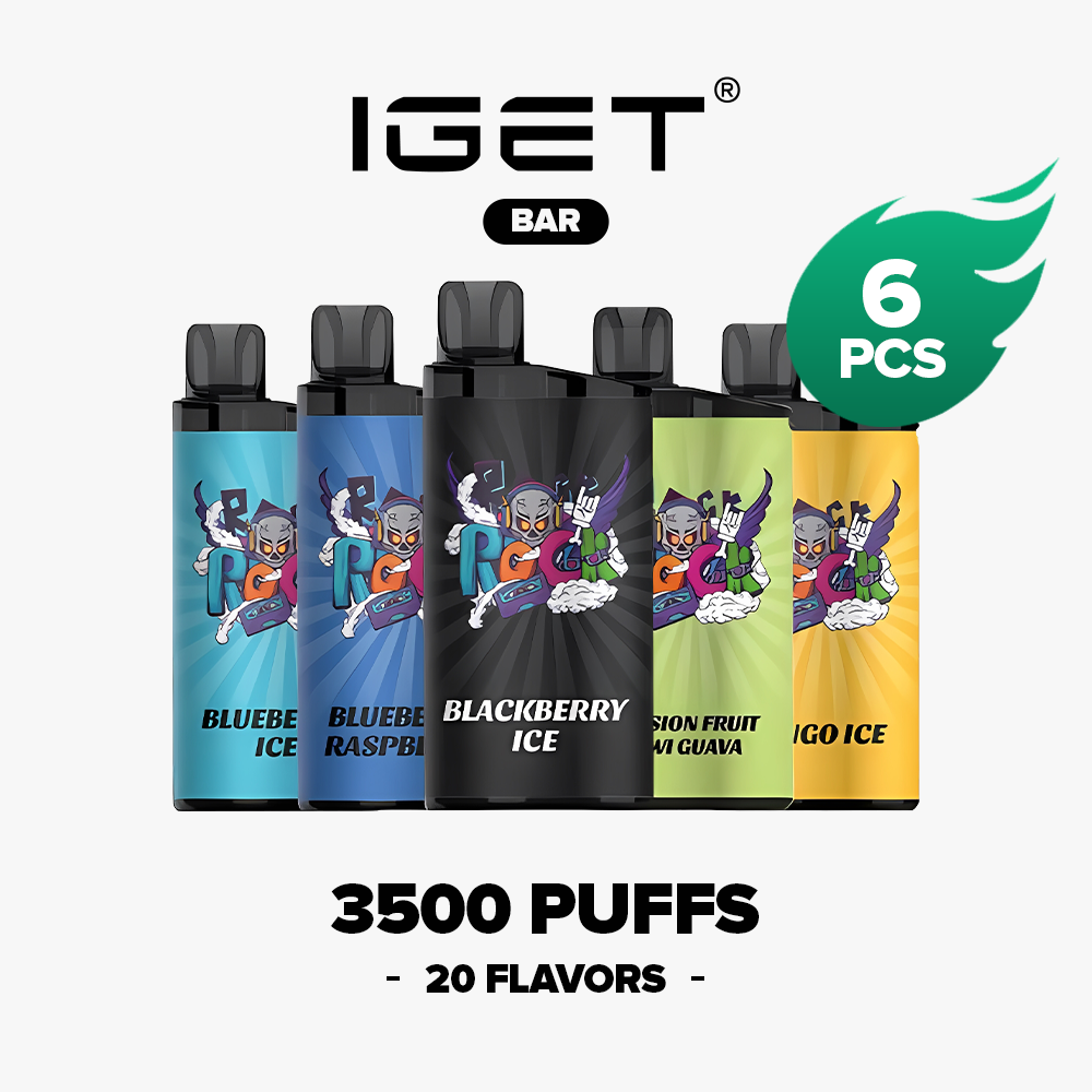 🎁Amazing Price for 6PCS-IGET Bar 3500 Puffs【Exclusive Australian Warehouse Deals】