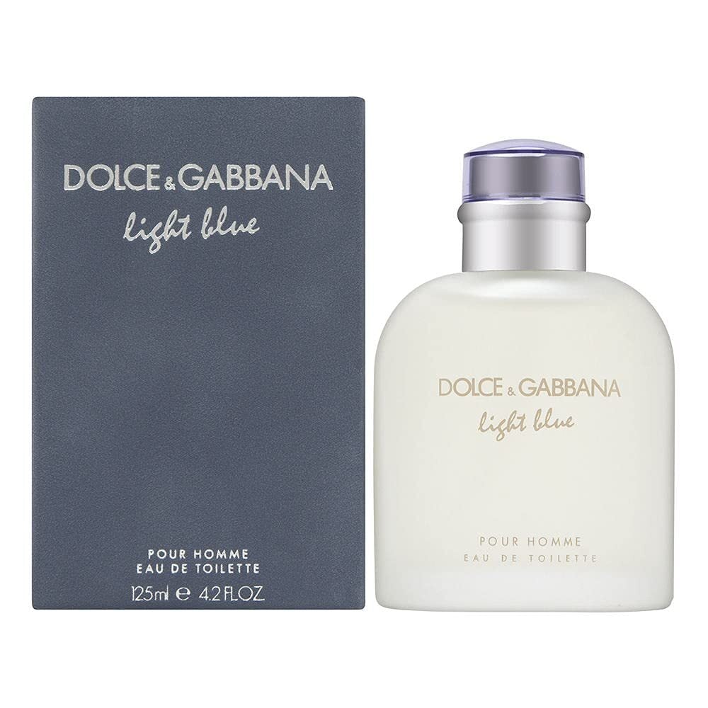 Dolce & Gabbana Eau de Toilettes Spray, Light Blue, 4.2 Fl Oz For Men or/and Pour Homme