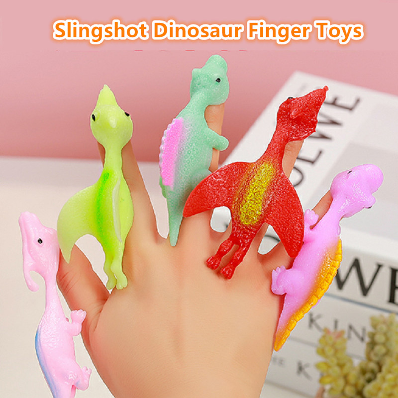 Slingshot Dinosaur Finger Toys, Catapult Toys Elastic Flying Finger Dinosaur  U S