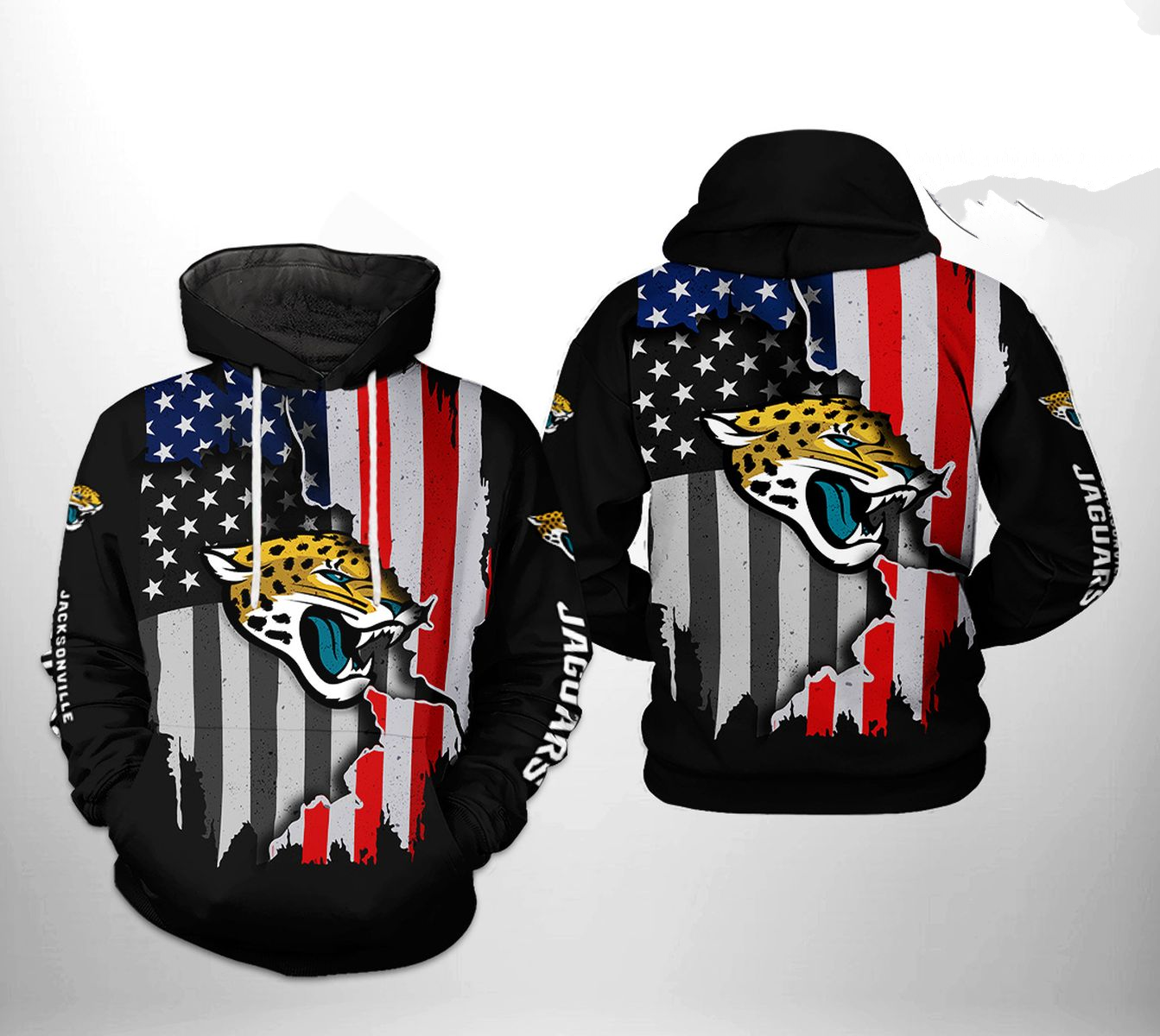 JACKSONVILLE JAGUARS 3D HOODIE SKULL106