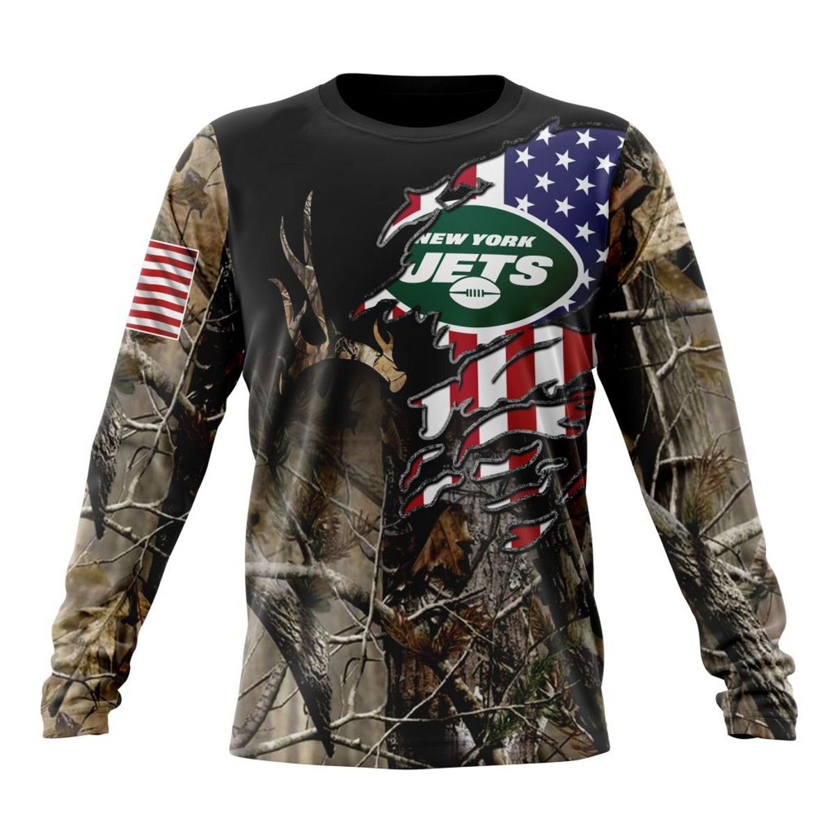 NEW YORK JETS 3D HOODIE CAMO REALTREE HUNTING