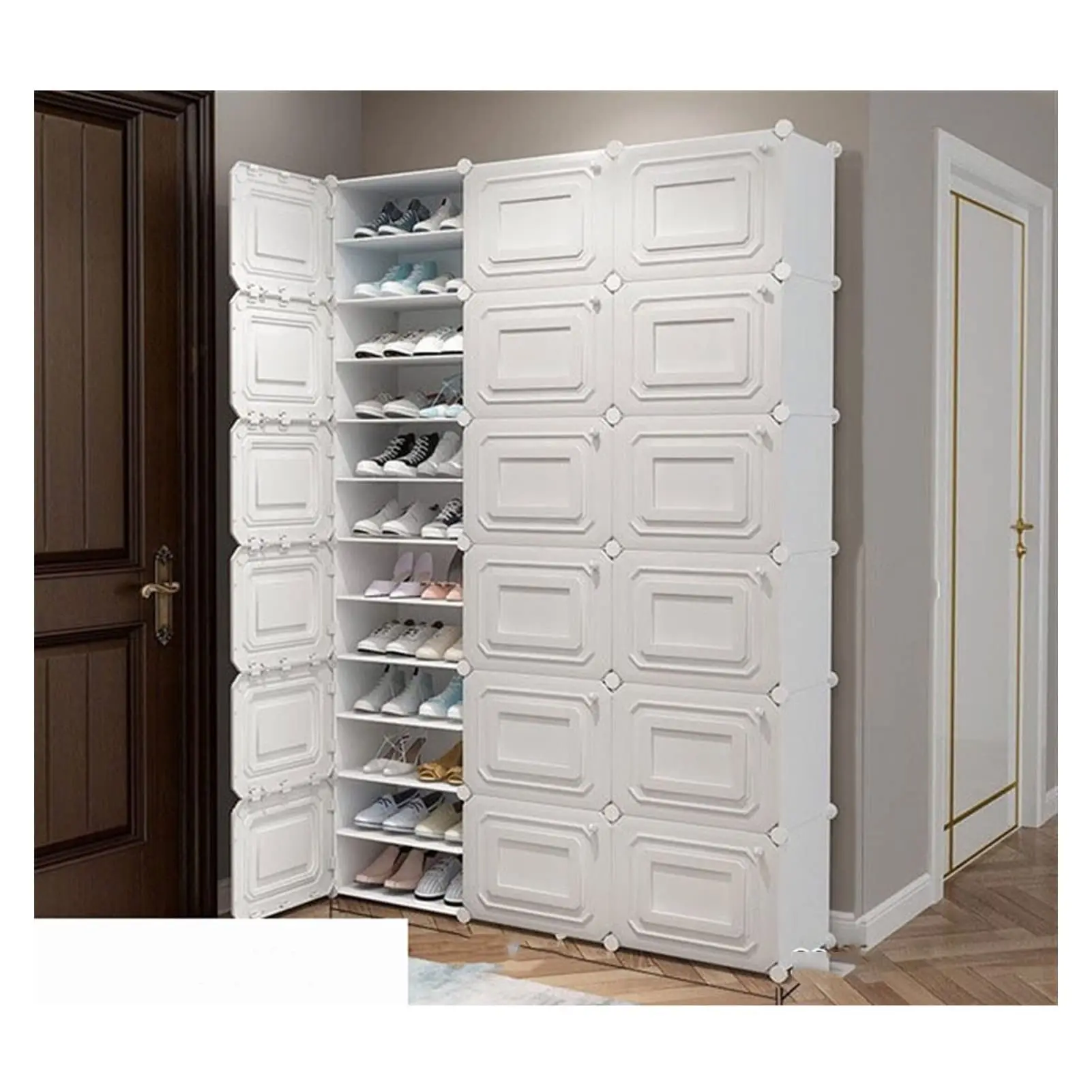 🎉Clearance only $29.98🎉Shoe Rack Shoe Shelf Multi-Layer Shoe Rack Portable Wardrobe