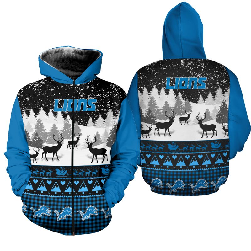 DETROIT LIONS HOODIE 3D GIFT FOR XMAS