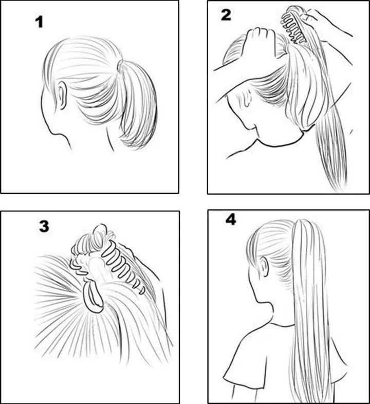 Claw-On Pony Tail Extension