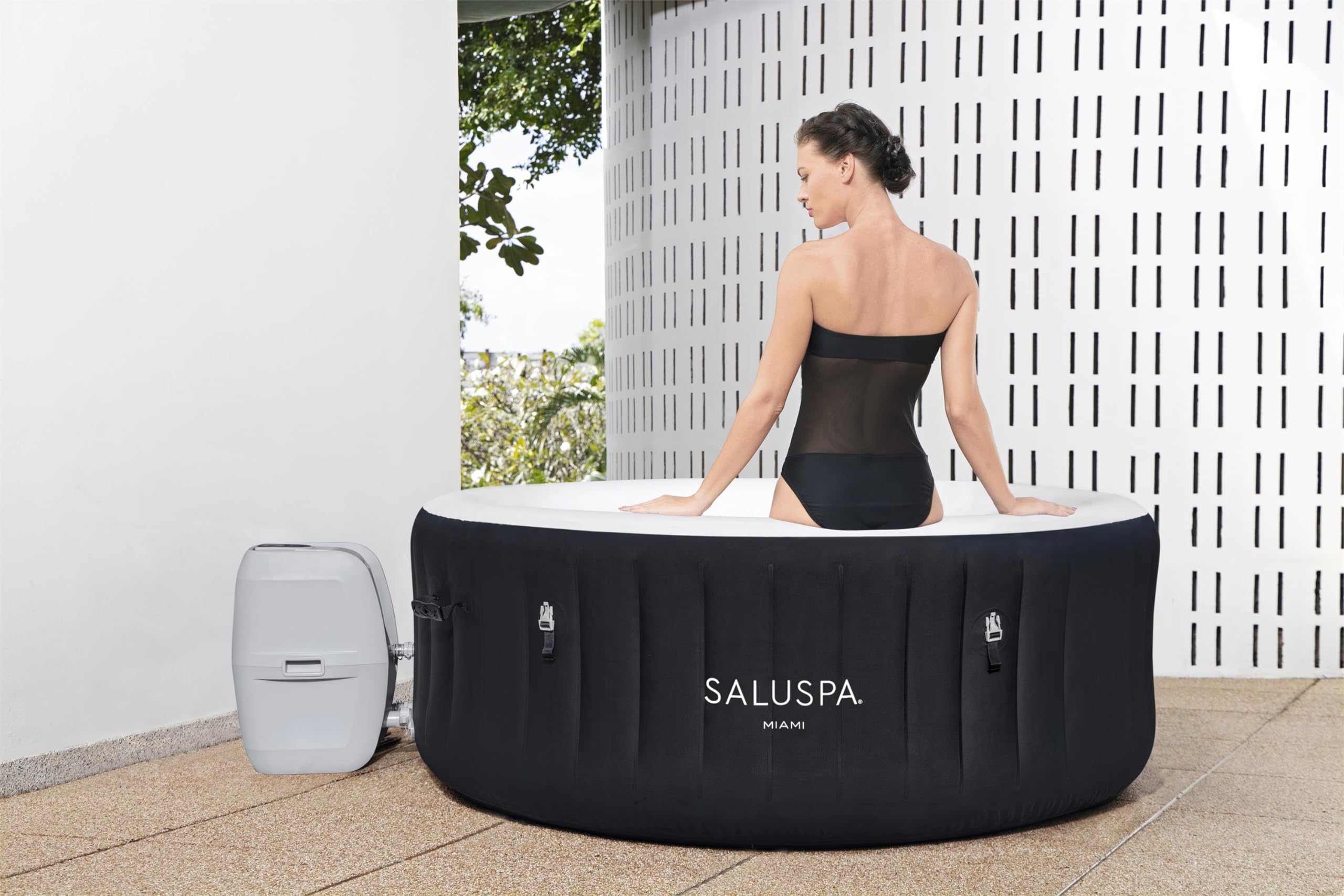 🔥Oferta de último día: jacuzzi inflable redondo para exteriores