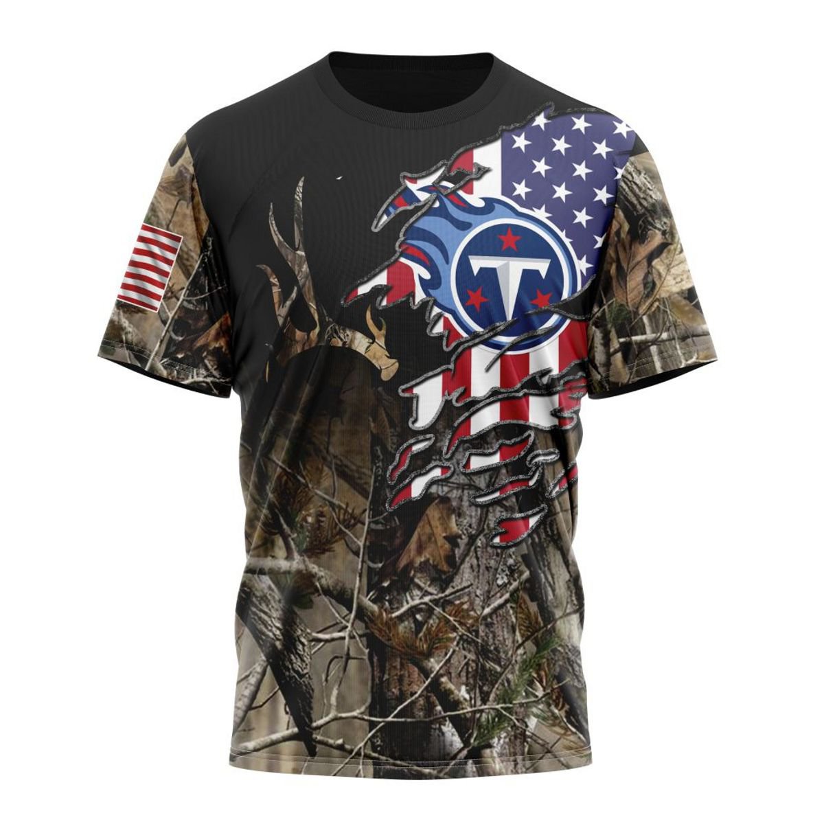 TENNESSEE TITANS 3D HOODIE CAMO REALTREE HUNTING