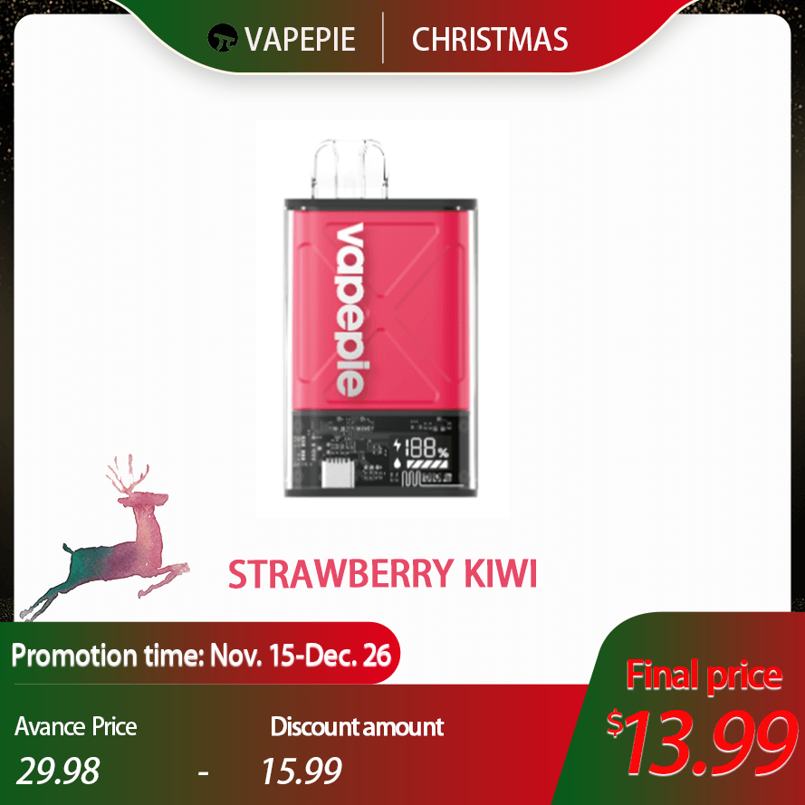 🎅Vapepie FV 12000 PUFFS---Strawberry Kiwi