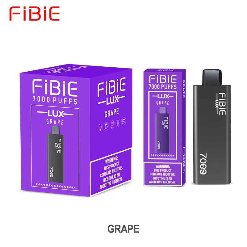 Grape Flavor Disposable Vape | FIBIE 7000 Puffs Black