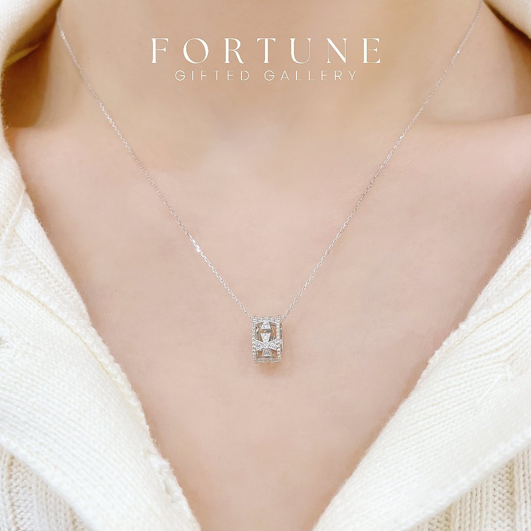 Cross Diamond Fortune Necklace by Gifted Gallery