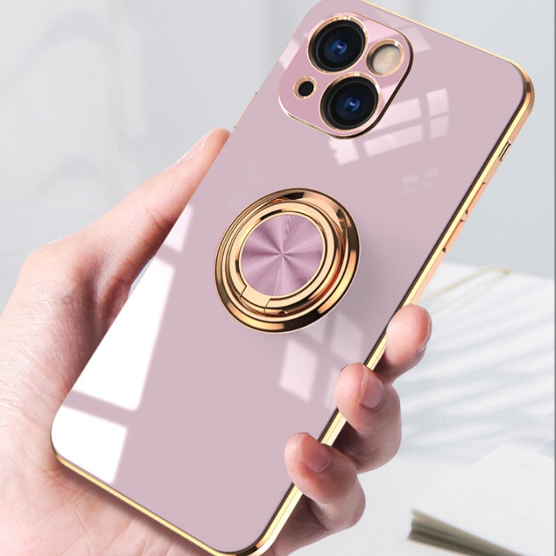 Plated Case with Ring For iPhone