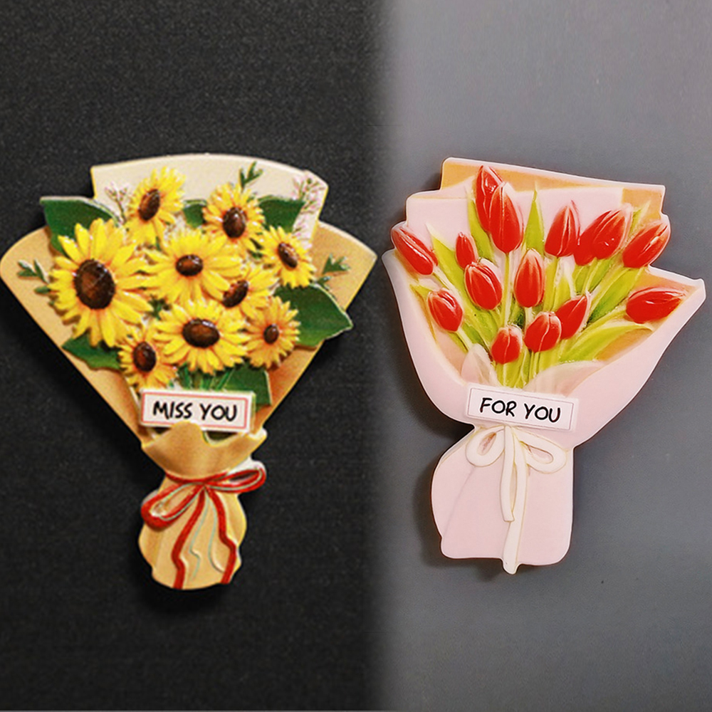 Higolot™ Simulation flowers refrigerator magnets kitchen decorations