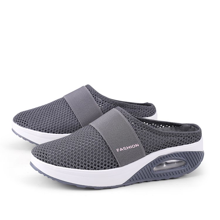 WOMEN'S BREATHABLE LIGHTWEIGHT AIR CUSHION SLIP-ON WALKING SLIPPERS ...