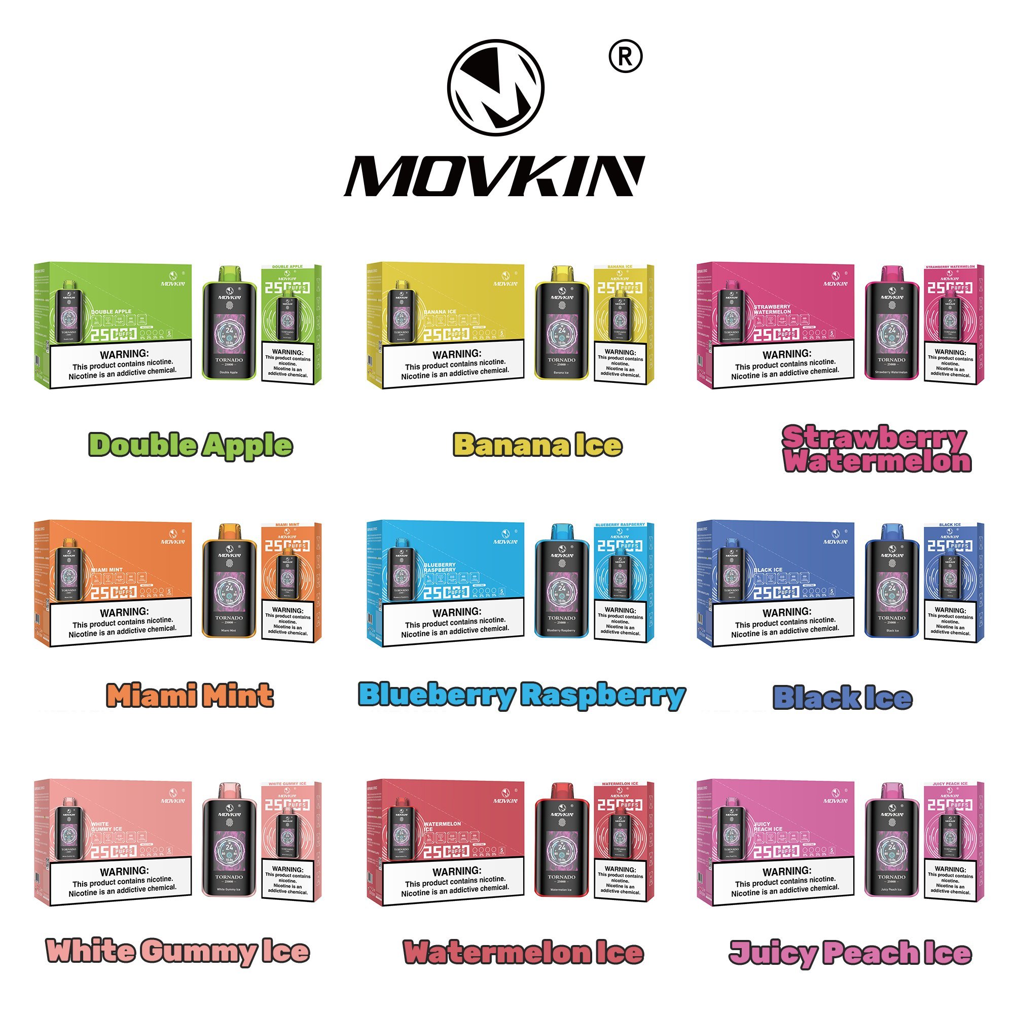 Movkin Tornado 25000 Disposable Vape with Smart Display