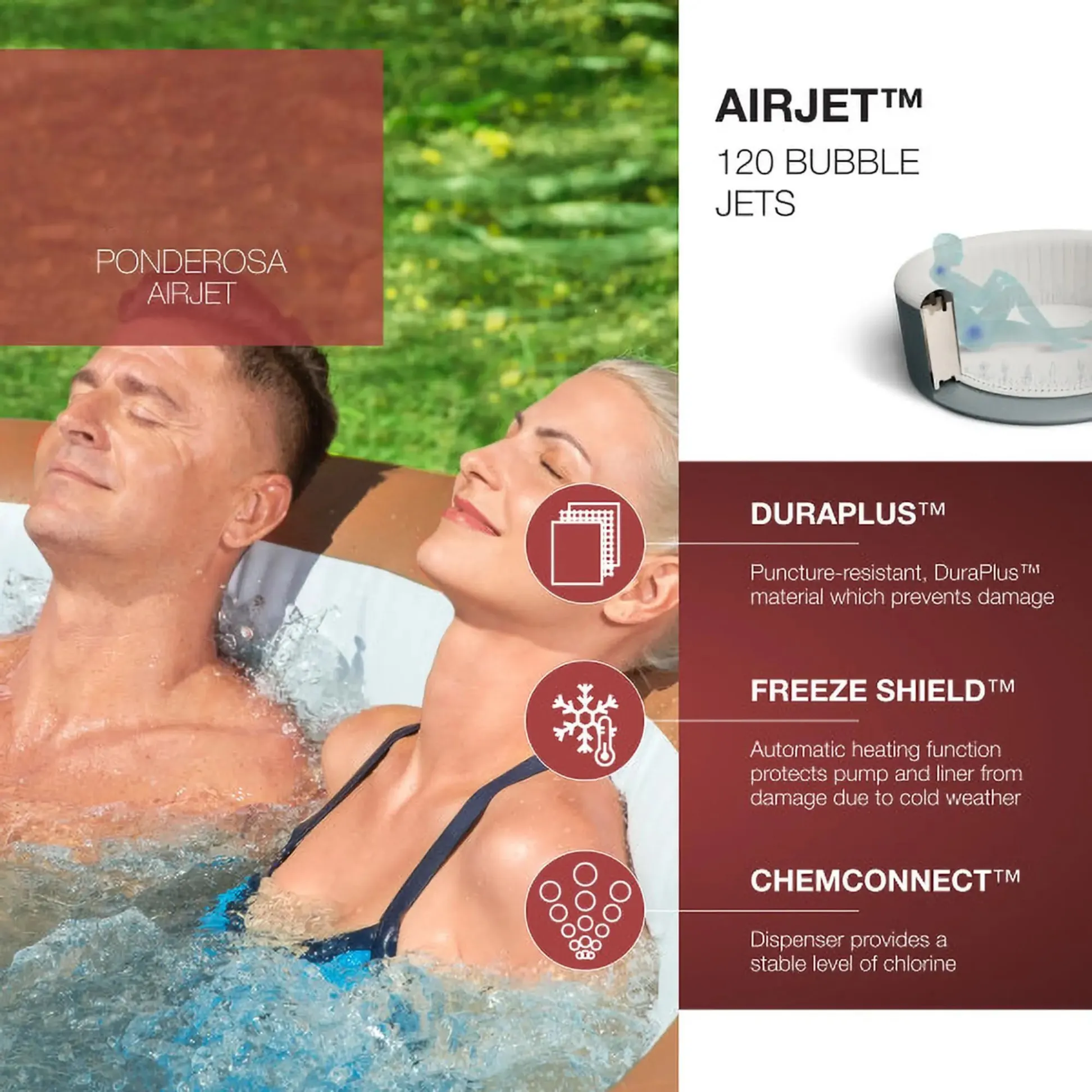 🔥Oferta de último día: jacuzzi inflable redondo para exteriores