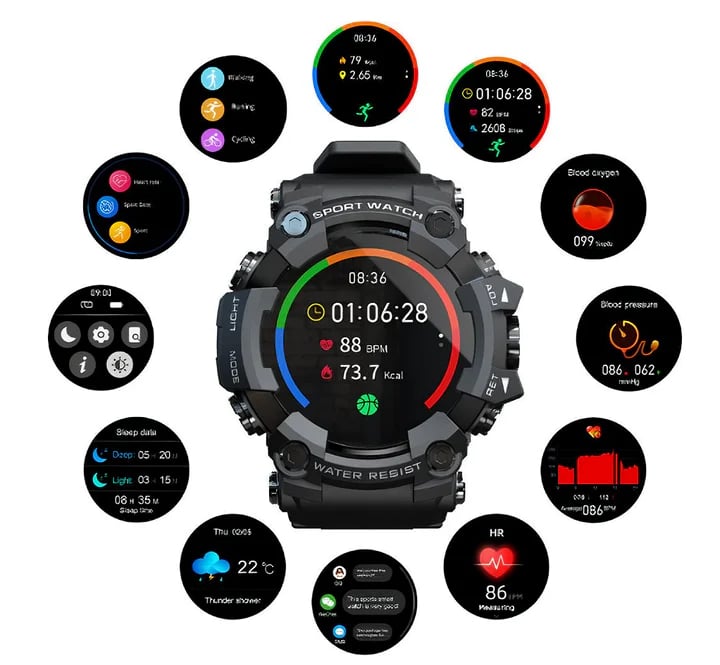 🔥Venta de Amazon último día🔥VIKENDA™ Resistente Reloj Militar Inteligente