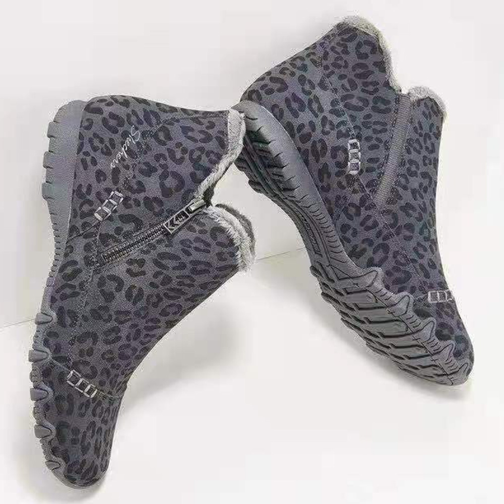 Castillotigo™ Zapatos cálidos de algodón con estampado de leopardo