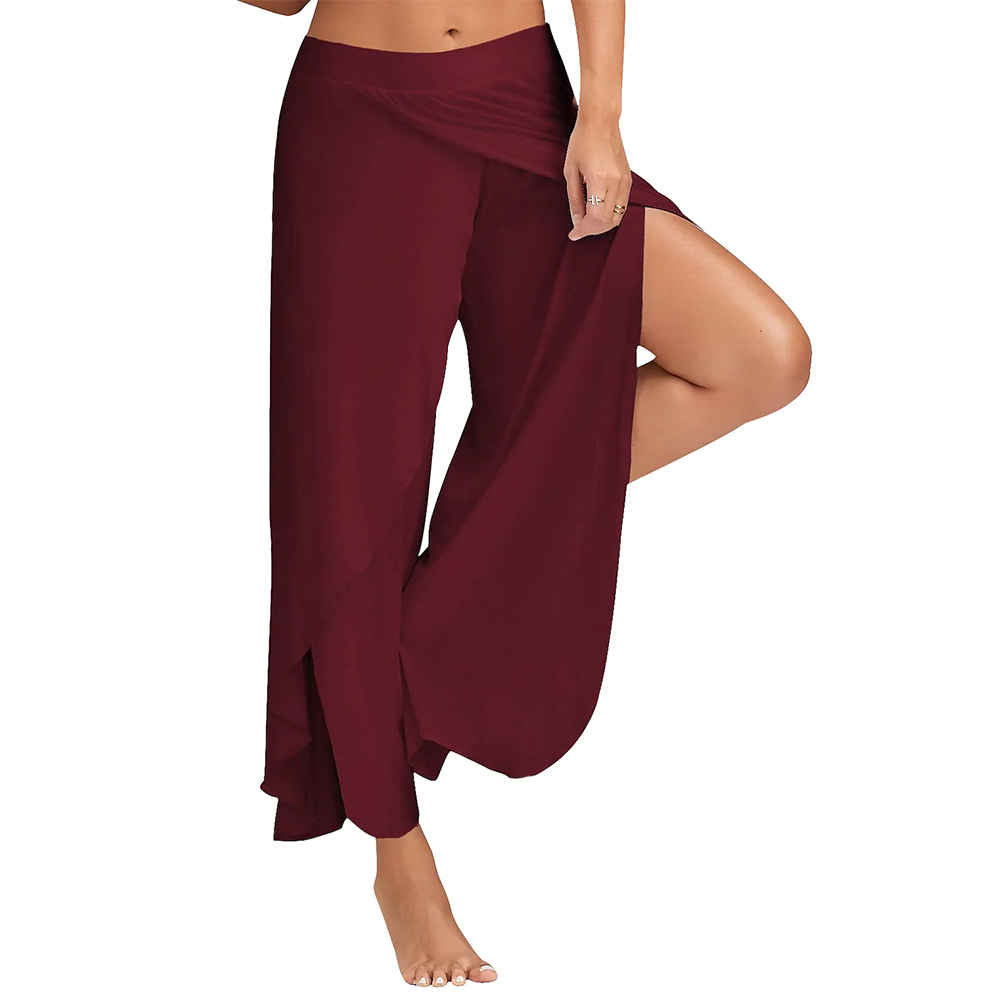 Castillotigo™ Pantalones de yoga casuales de sarga en capas para mujer