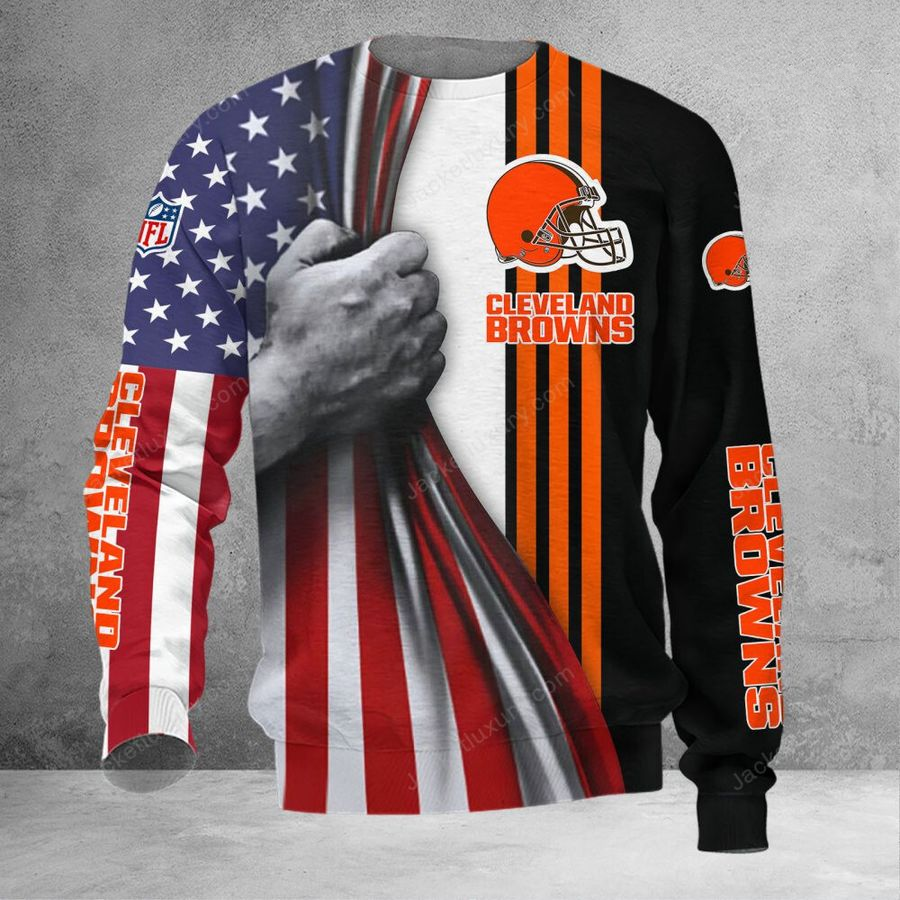 CLEVELAND BROWNS 3D HOODIE SKULL0804