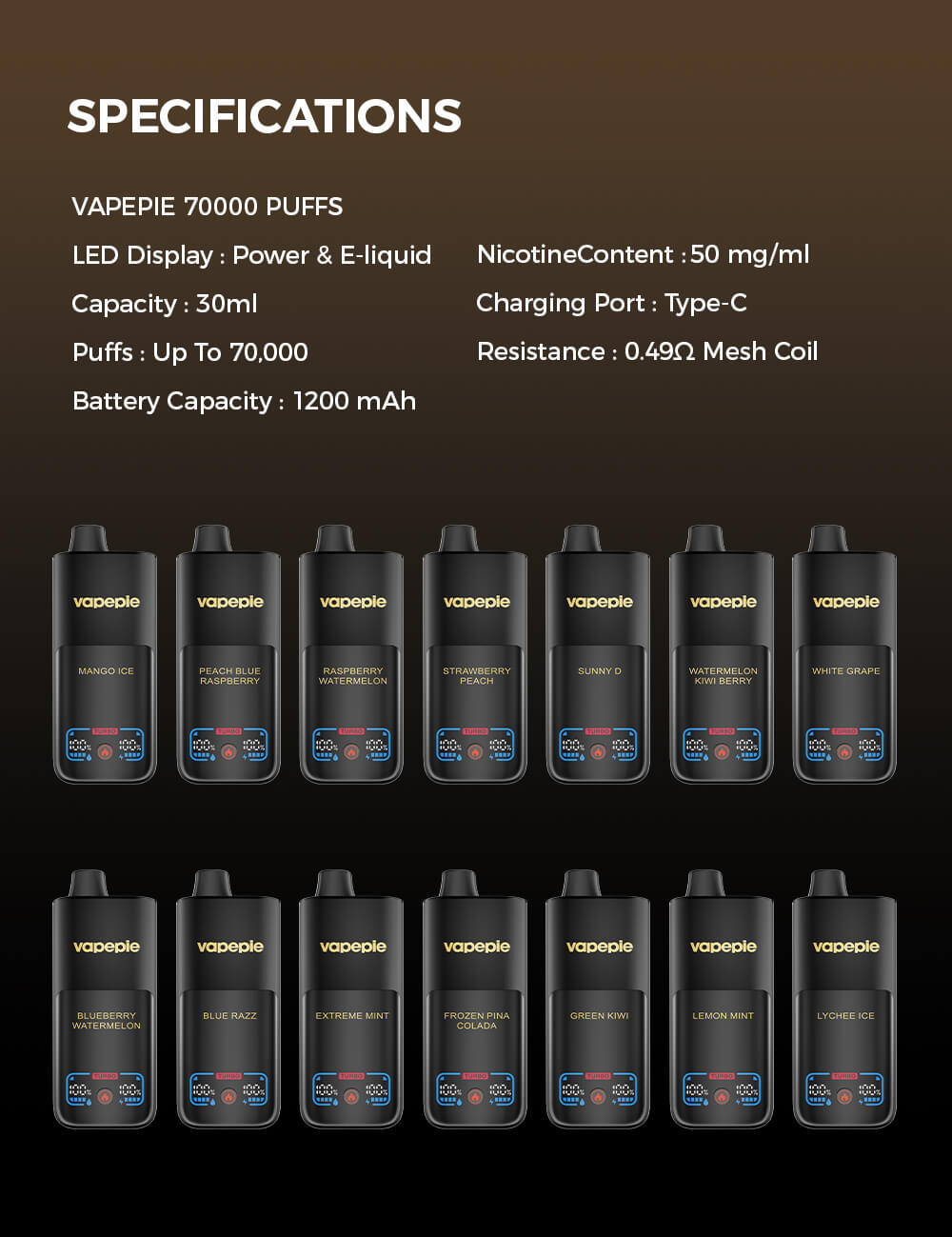 VAPEPIE Tank 70.000 Züge