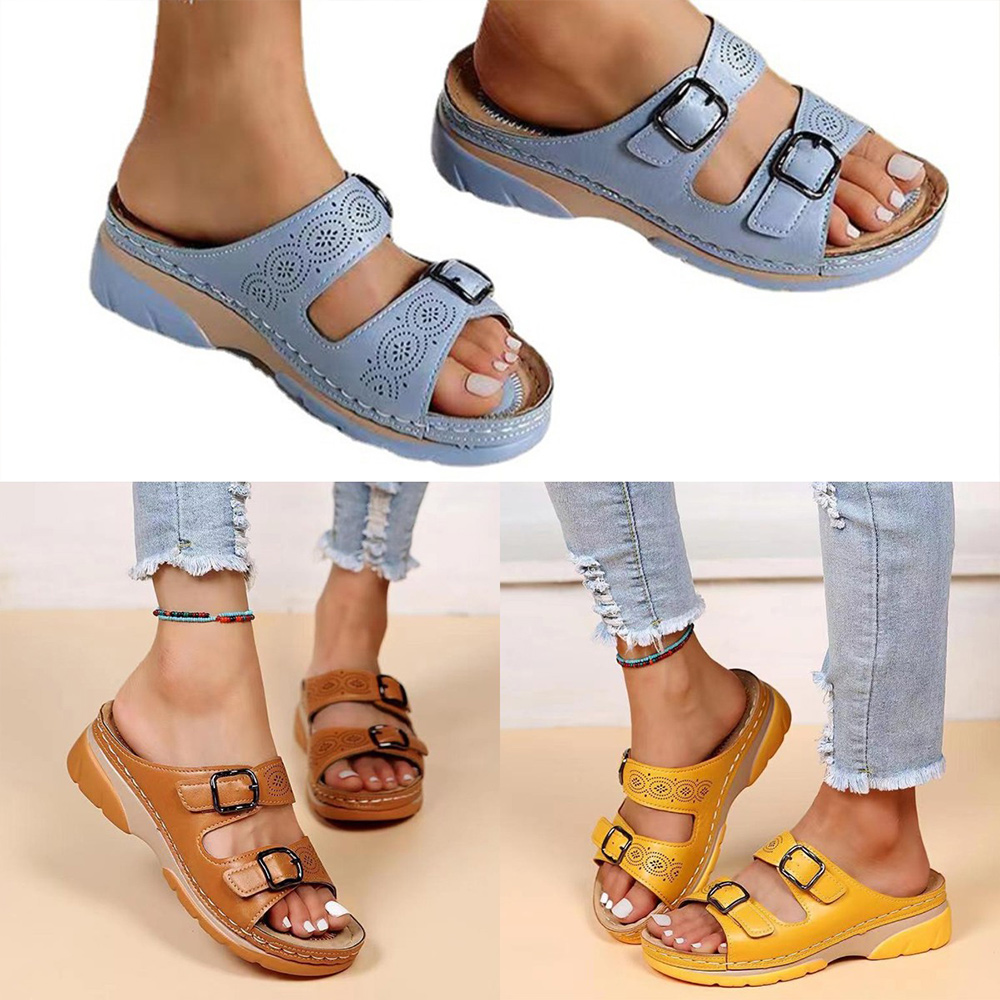 Castillotigo™ Nuevas sandalias de cuña con hebilla de verano