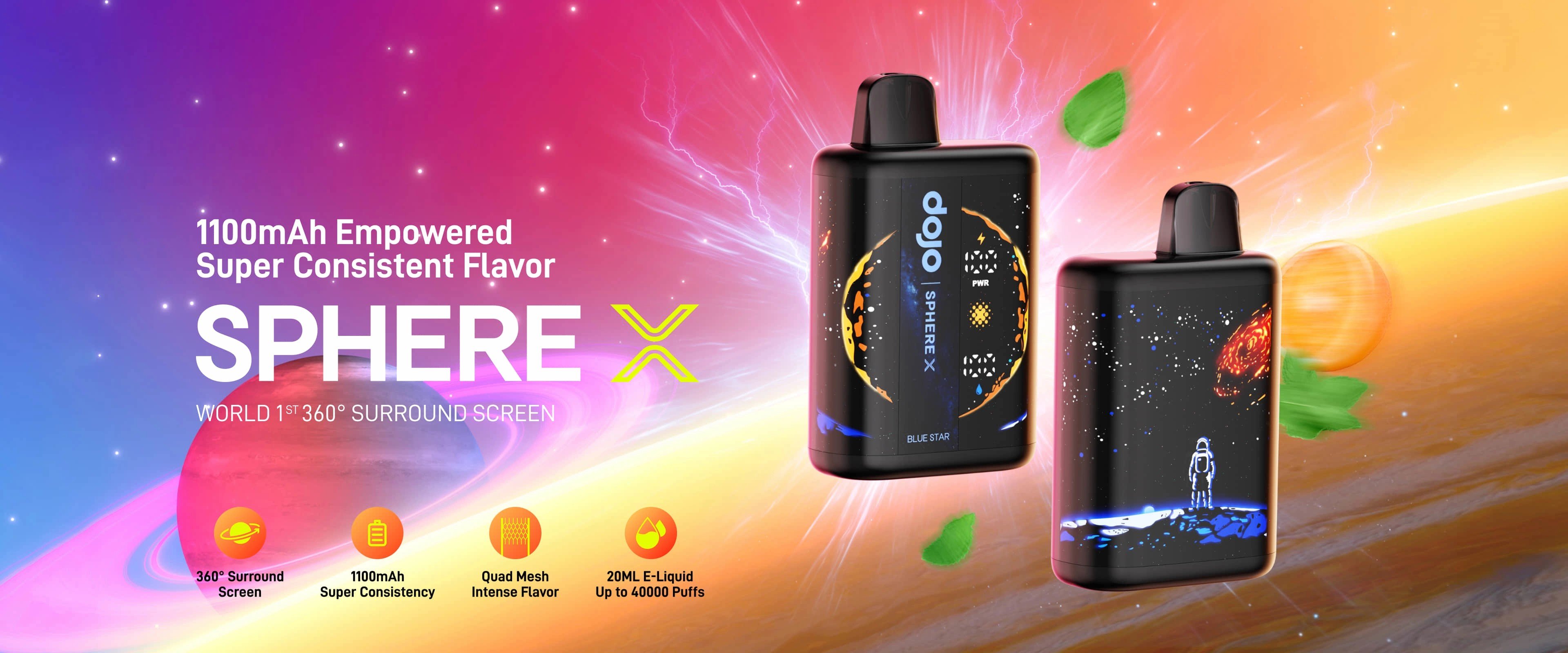 🆕Dojo Sphere X 40000 Puffs – Pierwszy na świecie wyświetlacz 360°