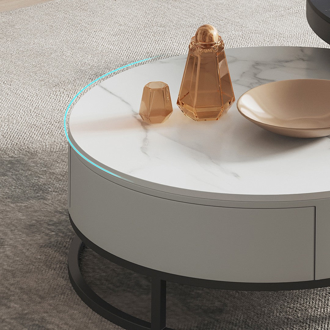 Conjunto de Sala de Estar Aalto con Elegante Piedra Sinterizada