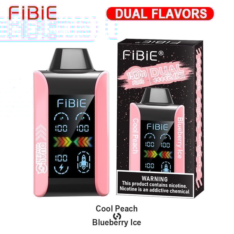 FIBIE 15000 PUFFS COOL PEACH & BLUEBERRY ICE
