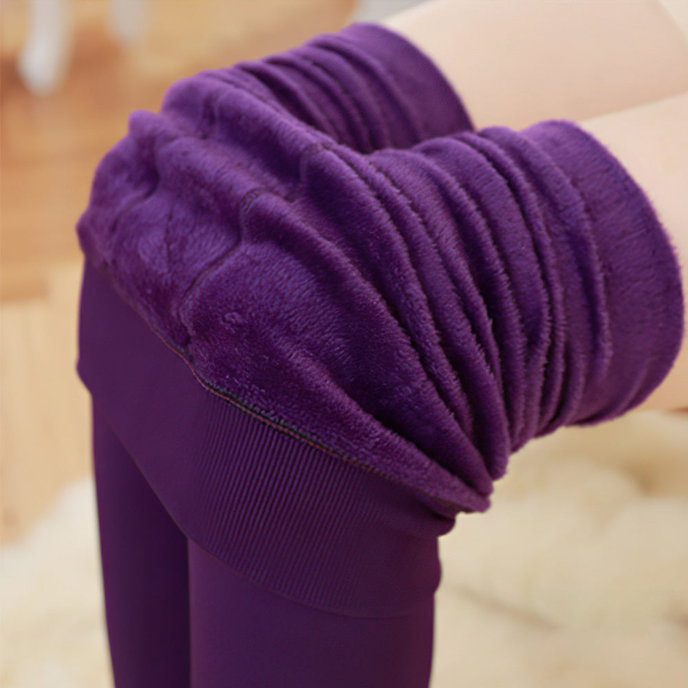 Castillotigo™ Leggings de lana gruesos elásticos cálidos de otoño e invierno para mujer