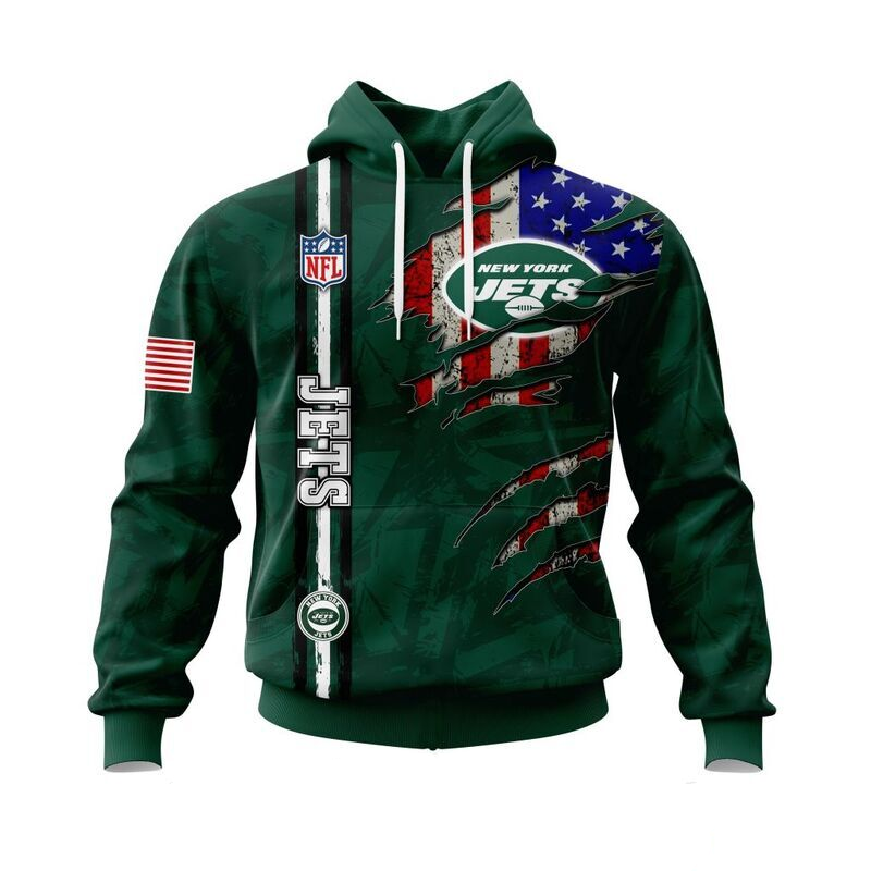 NEW YORK JETS 3D HOODIE SKULL0802