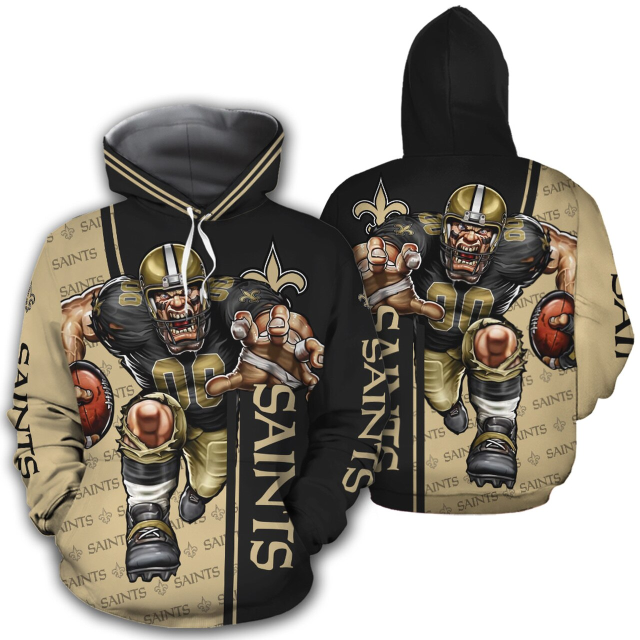 NEW ORLEANS SAINTS 3D HOODIE NNOS012