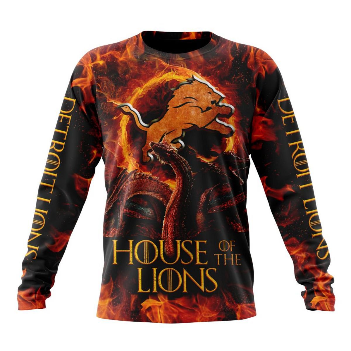 DETROIT LIONS GAME OF THRONES – HOUSE OF THE LIONS 3D HOODIE