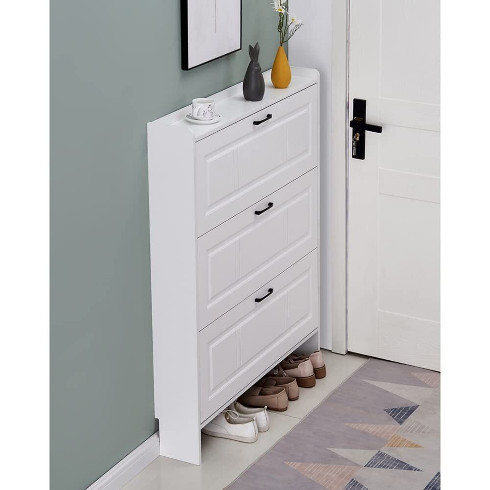 🎉Clearance sale for only $23.99🎉Space-Saving Secrets: Wall Hidden Shoe Cabinet - Conceal Your Shoes in Style! 🚪👠