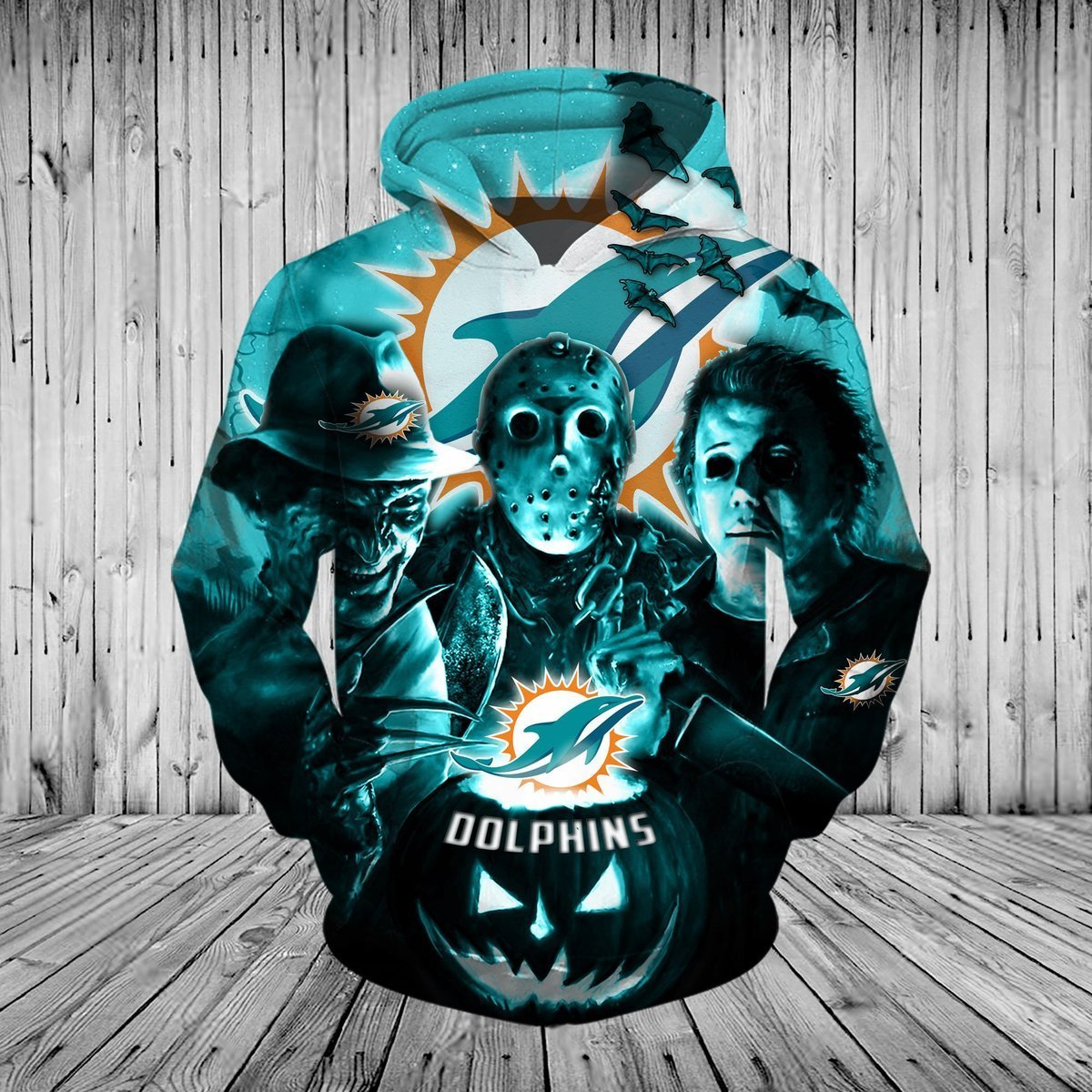 DOLPHINS 3D HOODIE 4