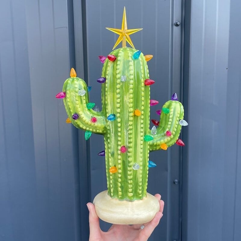🌵Vintage Lovely Cactus (With Led Lights)
