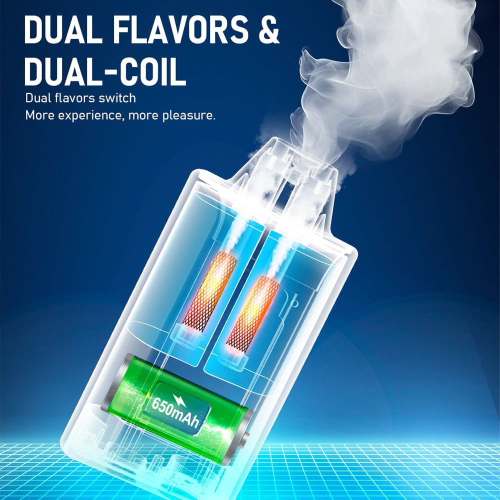 FANTA ORANGE & TRIPLE BERRY - FIBIE 15000 Dual Flavors Disposable Vapor Wands(15000 PUFFS)