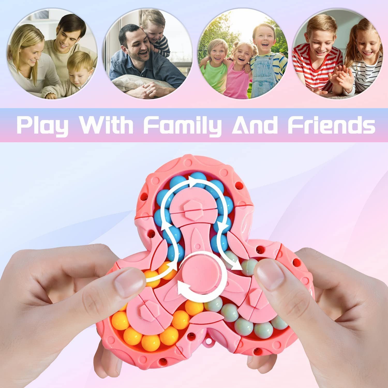 Six-sided rotating fingertip Rubik's Cube