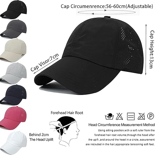 Womens Ponytail Hat Baseball Cap