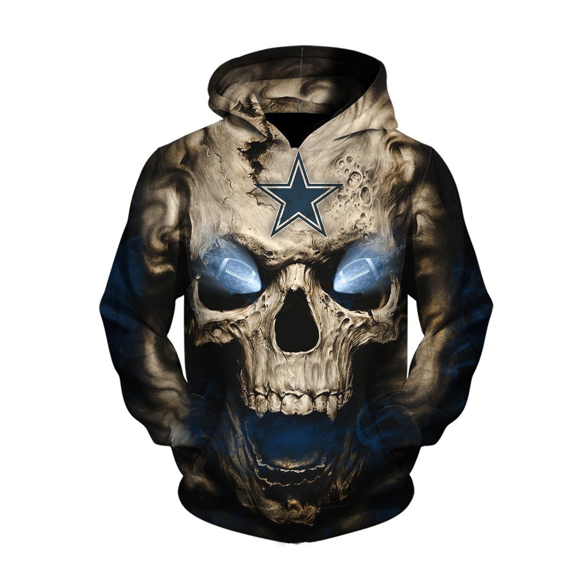 COWBOYS 3D HOODIE SKULL 04