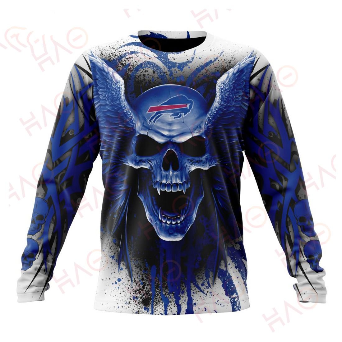 BUFFALO BILLS 3D HOODIE SKULL ART