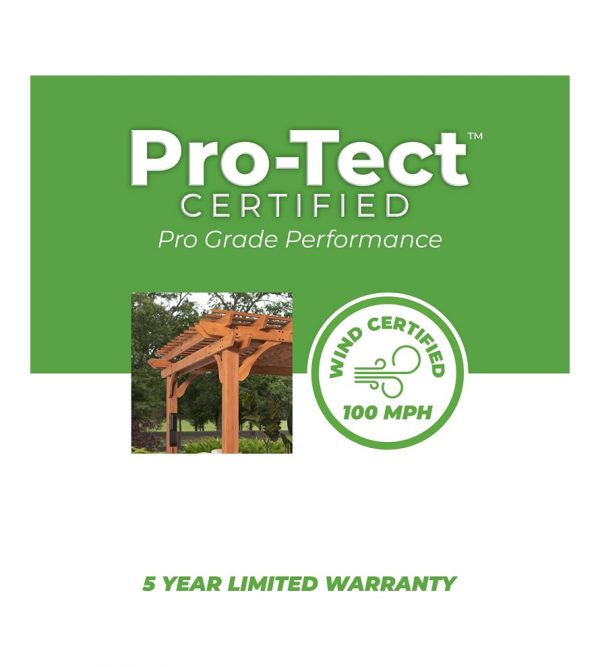 16 ft. x 12 ft. All Cedar Wooden Pergola Kit for Backyard, Deck, Garden, Patio, Outdoor Entertaining | Wind Rated at 100 MPH